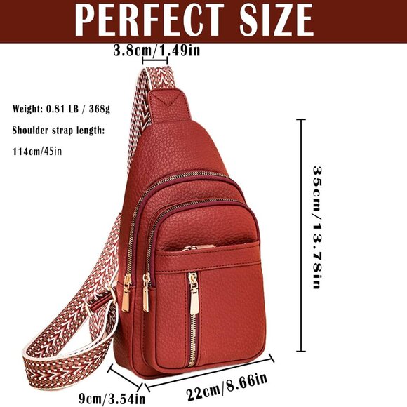 Versatile Chest Bag with Smooth Zipper - Adjustable Unisex Crossbody Handbag - Picture 2 of 7